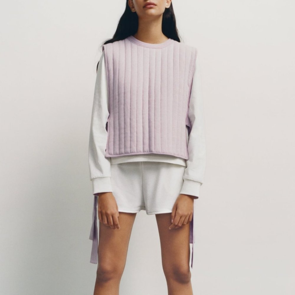 NWT Zara Long Sleeve Combination Sweater Top Size S